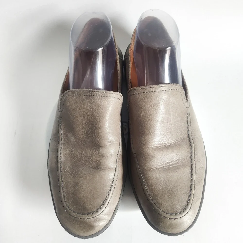 Frye Loafers Mens Size 8 Shoes Taupe Leather Slip On Moc Toe Driving Nuetral‎